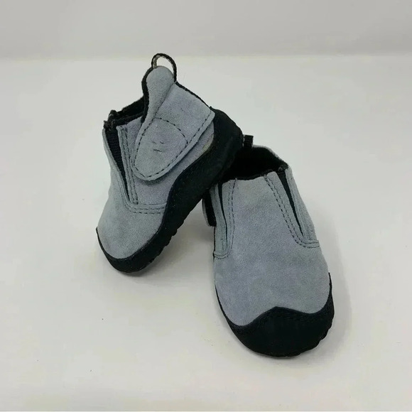MERRELL My First Infant Shoes 3-6 M Suede Leather Baby Booties Sky Blue - Picture 4 of 6